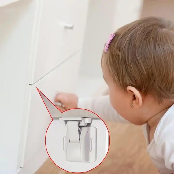 Magnetic Child Safety Cupboard Locks for Children (8 Locks 2 Keys)